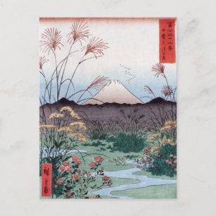 Plain in Kai Province, Hiroshige Japanese Mt Fuji, Postcard