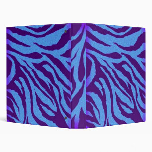 Plain Indigo/Blue Zebra Print Binder
