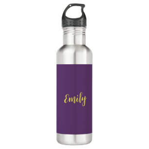 Plain Indigo & Yellow Modern Minimalist 710 Ml Water Bottle