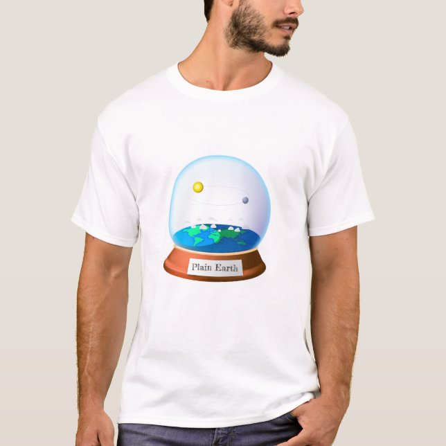 Plain land in a globe T-Shirt (Front)
