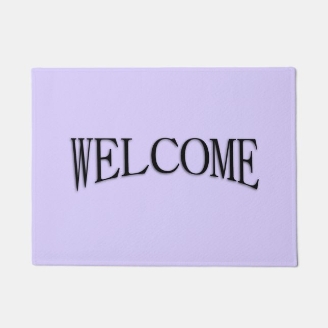 Plain Lavender Welcome Mat (Front)