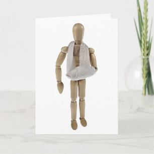 Plain Left Arm in Sling Get Well Card