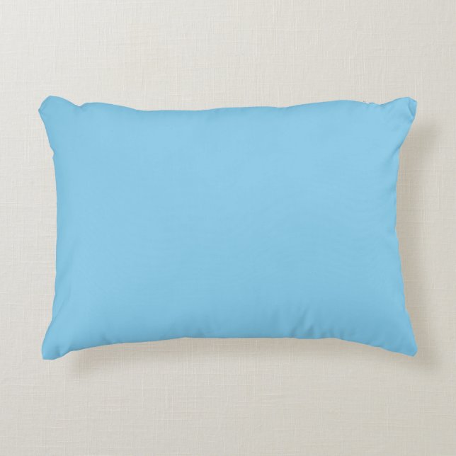 Plain Light Blue  Accent Pillow (Front)