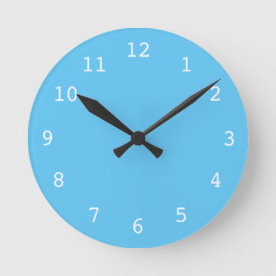 Plain light blue clock