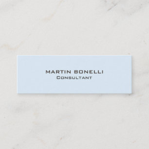 Plain Light Blue Colour Skinny Business Card