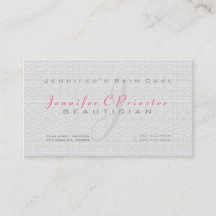 Plain Light GraySimple Burlap Linen Texture Business Card