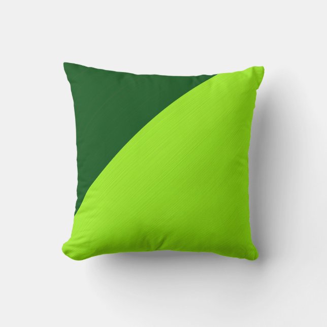 Plain Lime and green background Throw Pillow (Front)