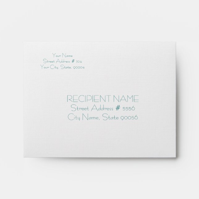 Plain Linen Envelope -Customizable Adreses (Front)