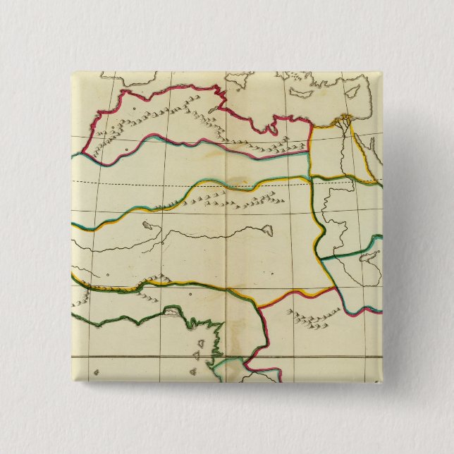 Plain map Africa 2 Inch Square Button (Front)