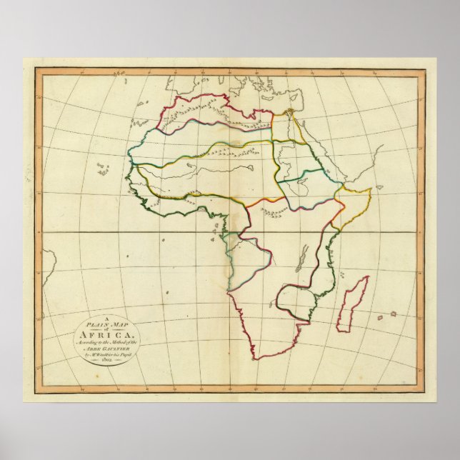Plain map Africa Poster (Front)