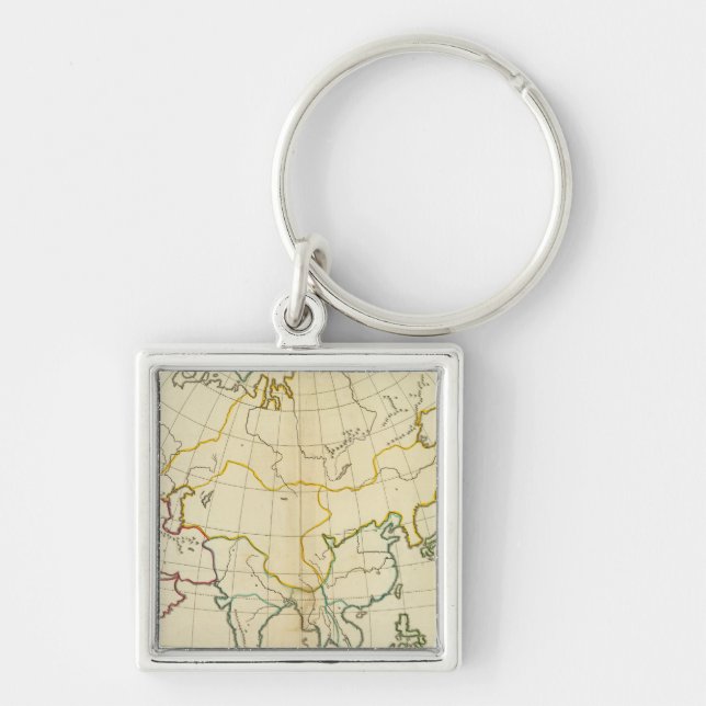 Plain map Asia Keychain (Front)