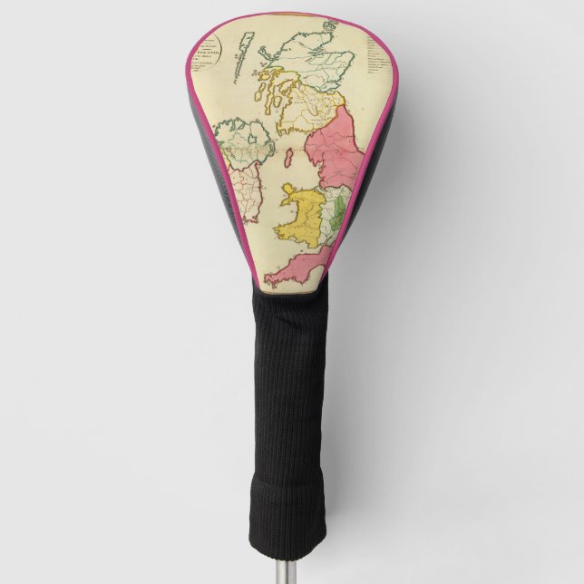 Plain map British Islands Golf Head Cover (Front)