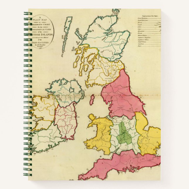 Plain map British Islands Notebook (Front)