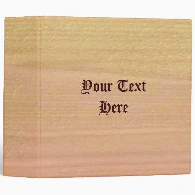 Plain Maple Wood Avery Binder (Front/Spine)