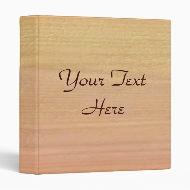 Plain Maple Wood Avery Binder (Front/Spine)