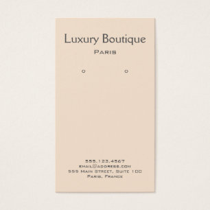 Plain Minimal Cream Jewellery Earring Display