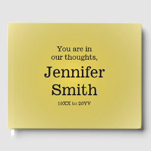 Plain, Minimal Funeral/Memorial Guestbook