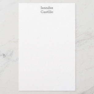 Plain Minimalist Classical Name Stationery
