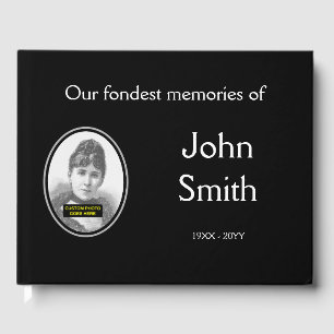 Plain, Minimalist Funeral/Memorial Guestbook