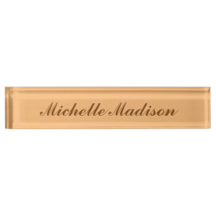 Plain Minimalist Modern Calligraphy Nameplate