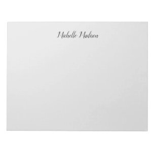 Plain Minimalist Modern Handwriting Calligraphy Notepad