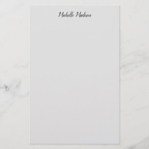 Plain Minimalist Modern Handwriting Calligraphy Stationery