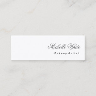 Plain Minimalist Modern Makeup Artist Mini Business Card