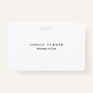 Plain Minimalist Professional Attorney at Law Badge