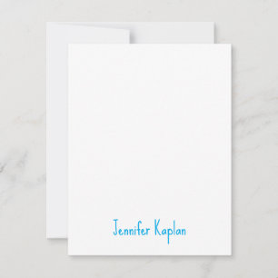 Plain Minimalist Professional Casual Handwriting Card