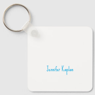 Plain Minimalist Professional Casual Handwriting Keychain