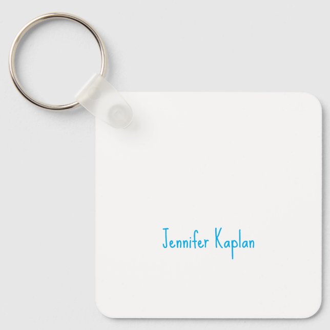 Plain Minimalist Professional Casual Handwriting Keychain (Front)