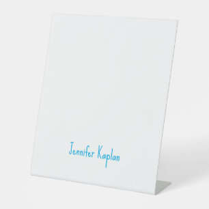 Plain Minimalist Professional Casual Handwriting Pedestal Sign