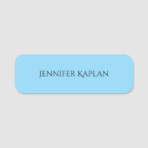 Plain Minimalist Professional Modern Name Tag