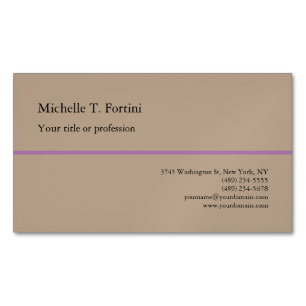 Plain Minimalist Simple Modern Magnetic Business Card