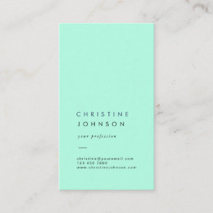 plain mint business card
