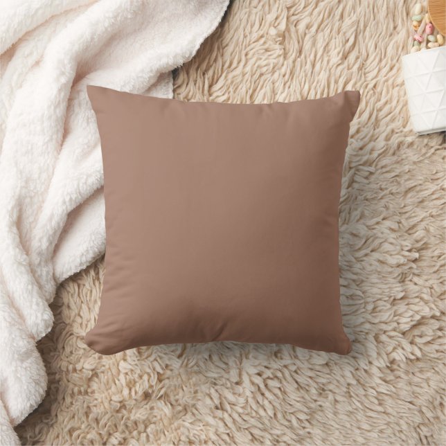 Plain Mocha Mousse Brown Colour 2025 Throw Pillow (Blanket)