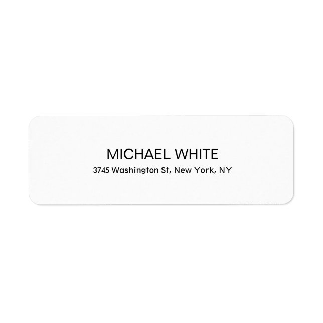 Plain Modern Black & White Minimalist  (Front)