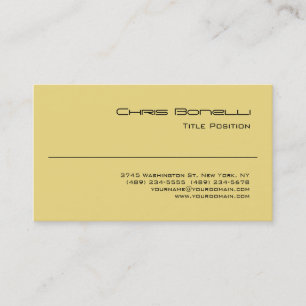 Plain Modern Buff Beige Charming Business Card