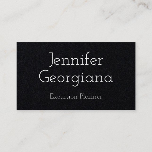 Plain & Modern Excursion Planner Business Card (Front)