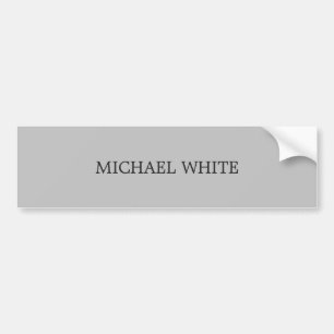 Plain Modern Grey Minimalist Bumper Sticker