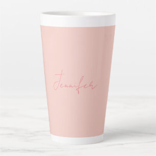 Plain Modern Handwriting Your Name Latte Mug