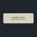 Plain Modern Minimalist Elegant Customized<br><div class="desc">Represent yourself with this modern,  elegant return address label. This template can be customized to meet all professional occupations.</div>