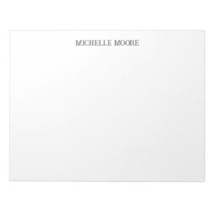 Plain Modern Minimalist Name Notepad
