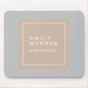 Plain Modern Minimalist Your Name Pastel Colour Mouse Pad