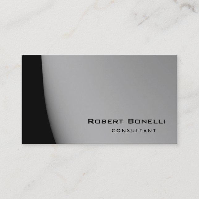Plain Modern Professional Consultant Business Card (Front)