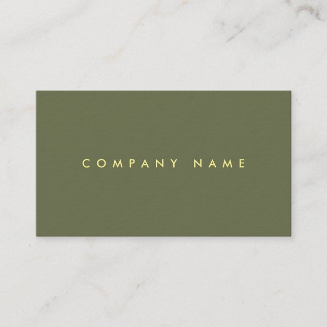 Plain Modern Professional Luxury Premium Thick Business Card (Front)