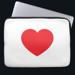 Plain Modern White Red Love Heart Graphic Laptop Sleeve<br><div class="desc">Plain Minimalist Modern Designs. They're all simple,  attractive,  unique.</div>