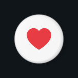 Plain Modern White Red Love Heart Graphic Magnet<br><div class="desc">Plain Minimalist Modern Designs. They're all simple,  attractive,  unique.</div>