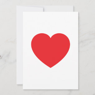 Plain Modern White Red Love Heart Graphic Thank You Card