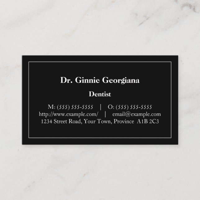 Plain, Neutral & Dapper Business Card (Front)